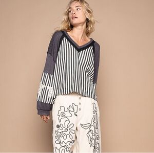 POL NWOTs Oversized Striped Top